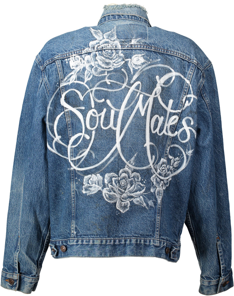 'Soumates' Hand painted vintage jacket for the bride