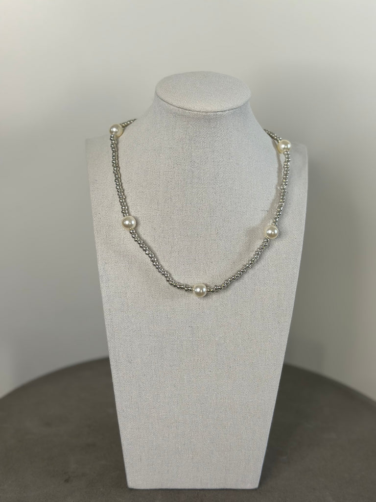 Pearl and Silver Necklace